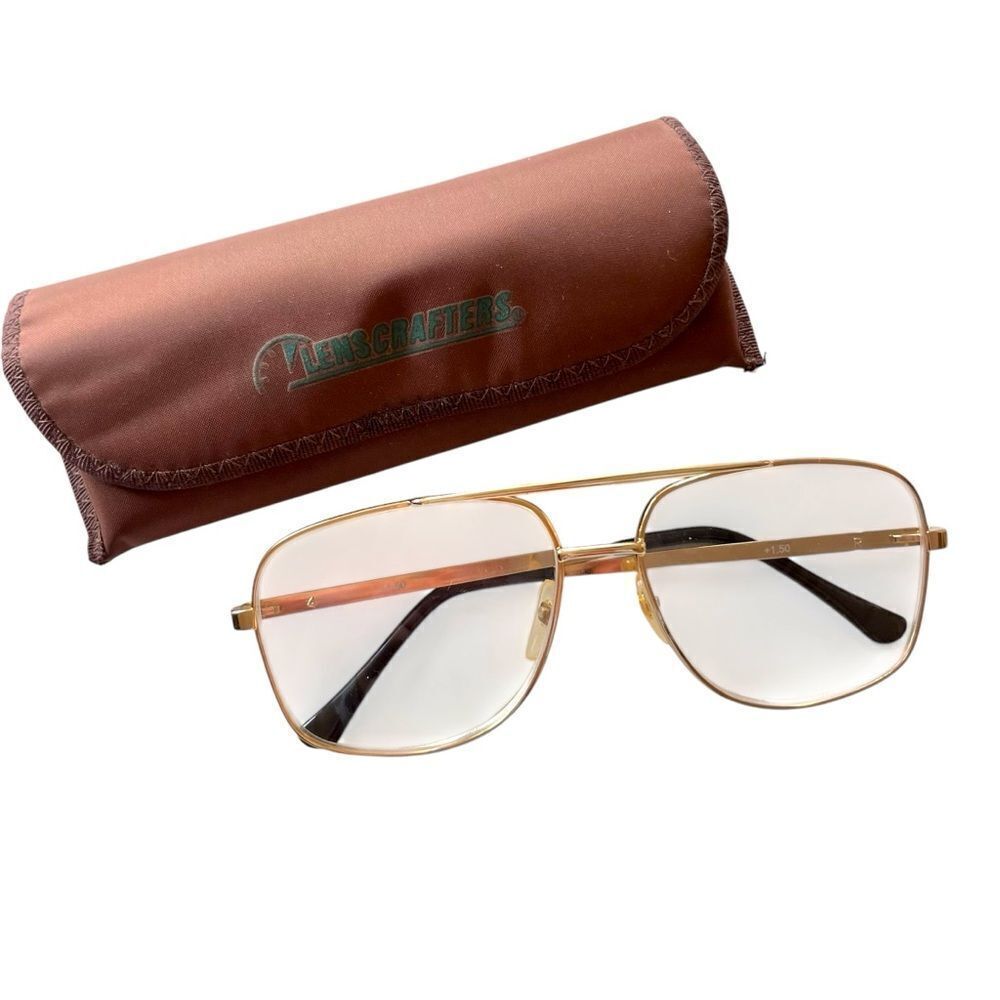 Vintage Metal Aviator Eyeglass Readers + 1.50